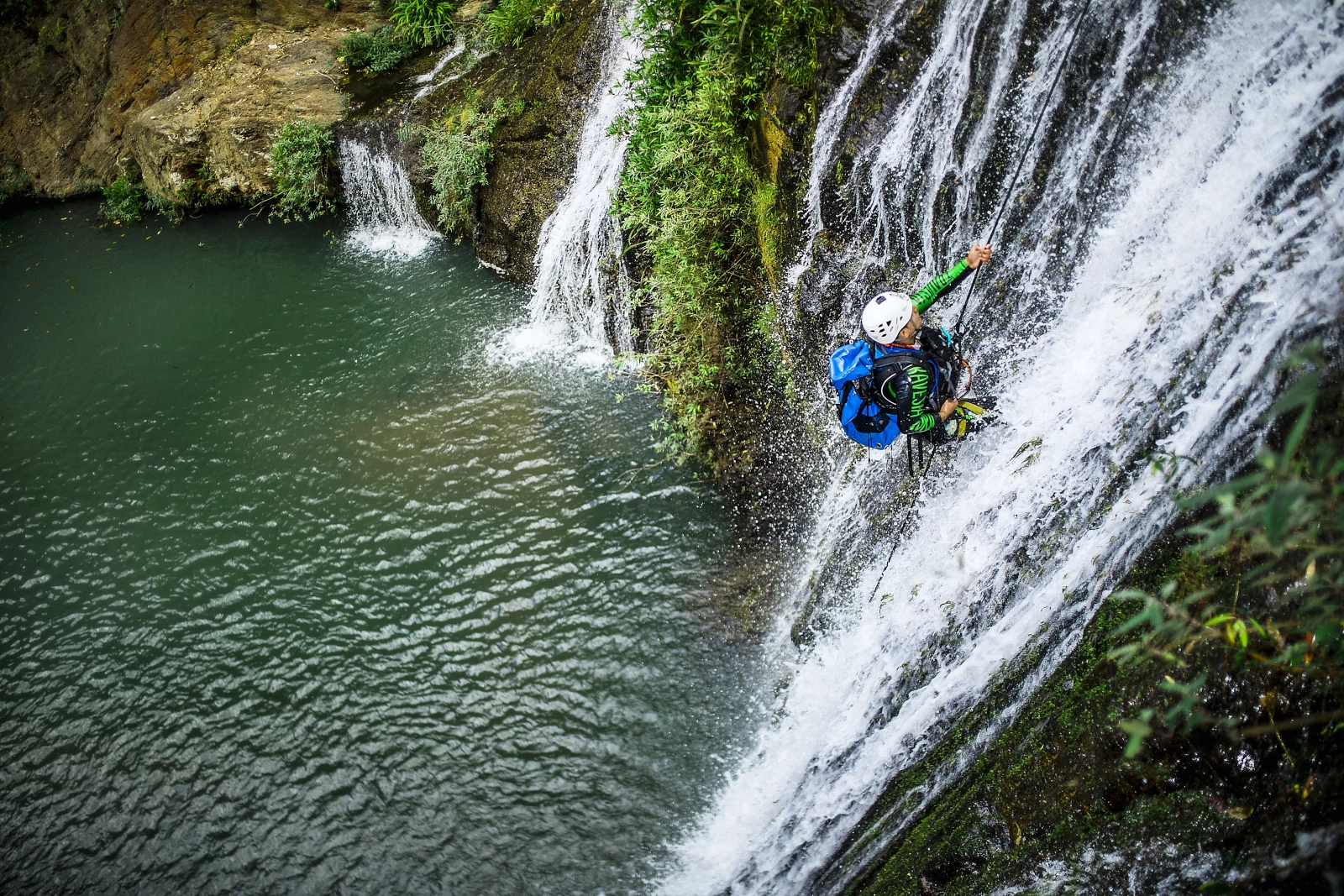 escalada en un lago