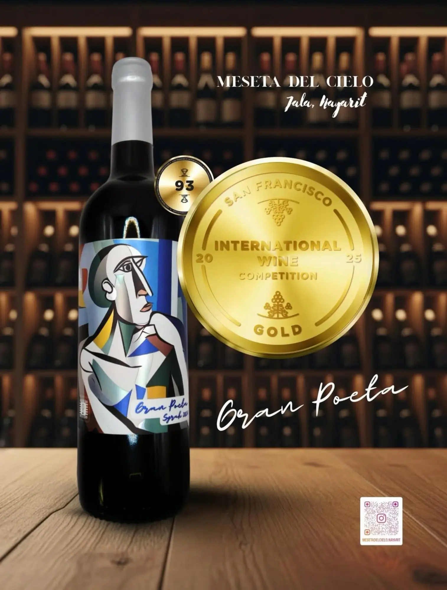 Vino Gran poeta de Nayarit premio internacional - Meseta de cielo